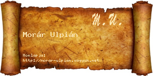 Morár Ulpián névjegykártya